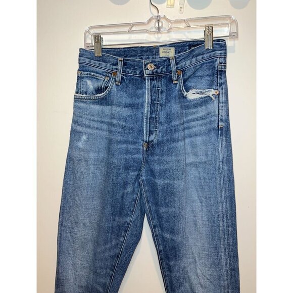 Citizen Of Humanity Liya High Rise Blue Jeans With Distressed Details Sz 25 Wome - Picture 3 of 12
